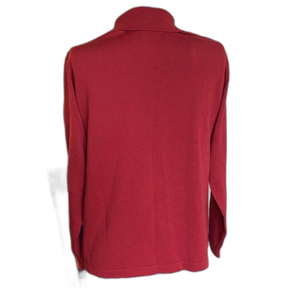Halogen 100% Merino Wool Henley Polo Long Sleeve Sweater Size L Nordstrom - Picture 2 of 7